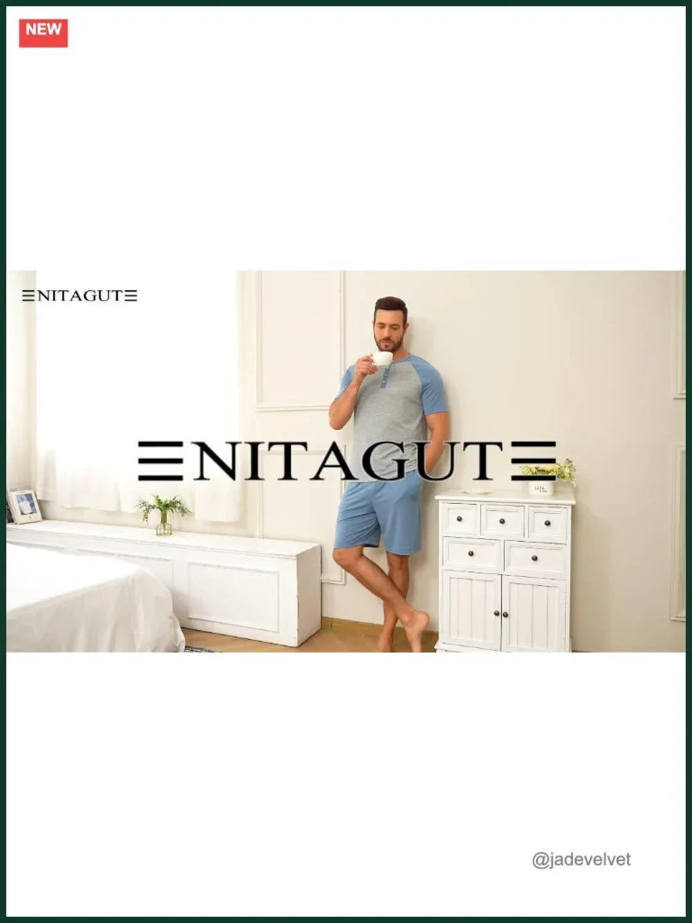 Men's Pajama Set 2 Piece Henley Sleepwear Lightweight Pjs